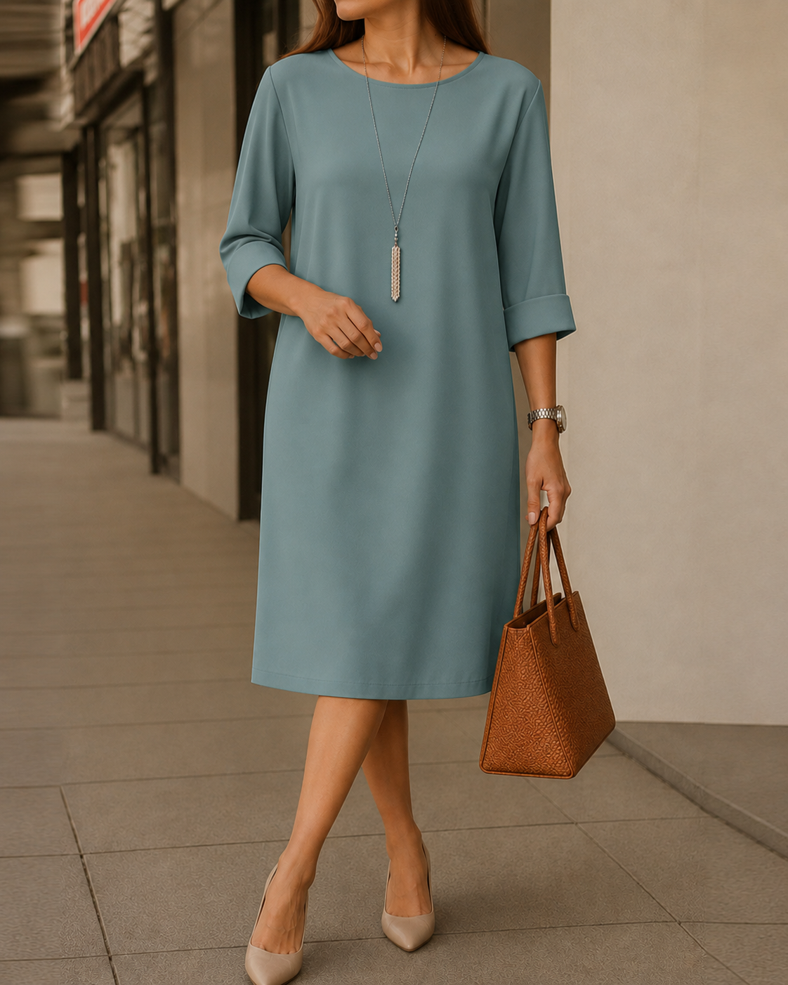 Vestido Celia — Midi Fluido que Favorece