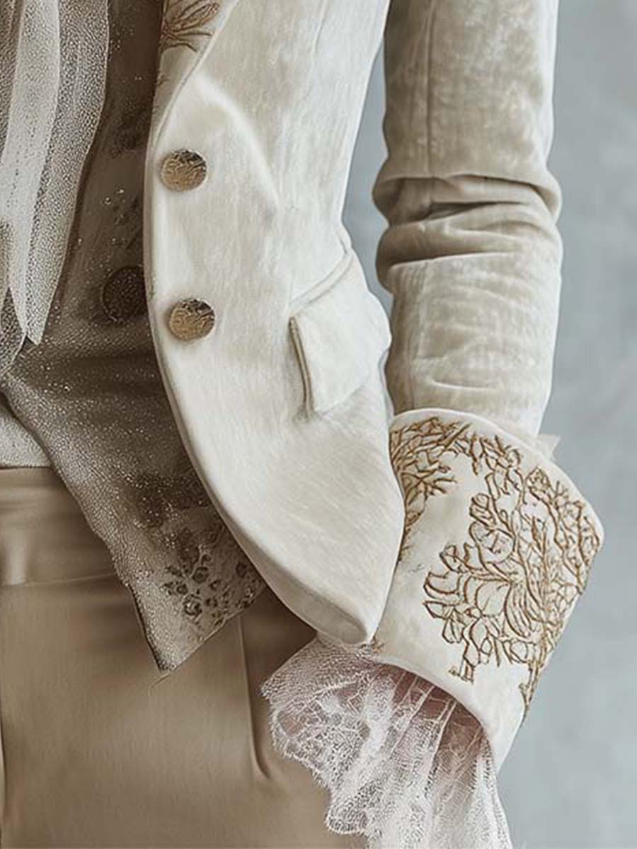 Blazer Victoria — Sastre Bordado Marfil