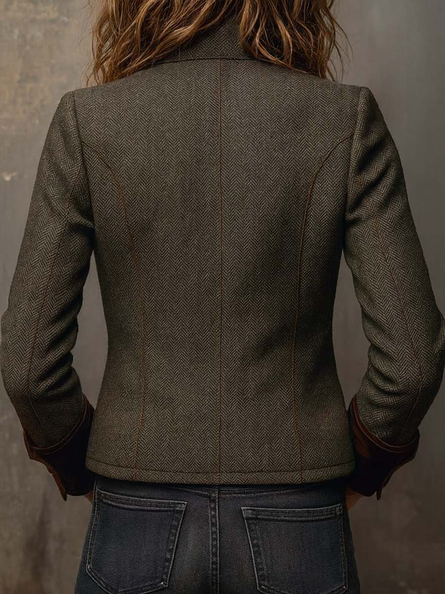 Blazer Olivia — Espiga con Ribetes
