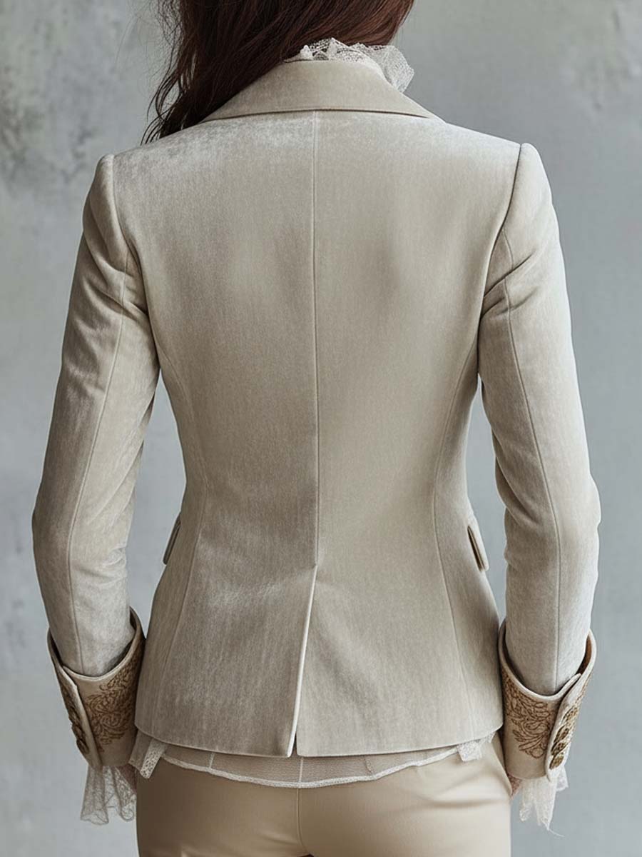 Blazer Victoria — Sastre Bordado Marfil