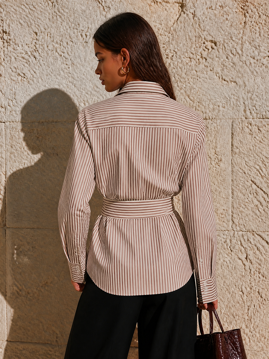 Blusa Tullia — Rayas Cuello Pico