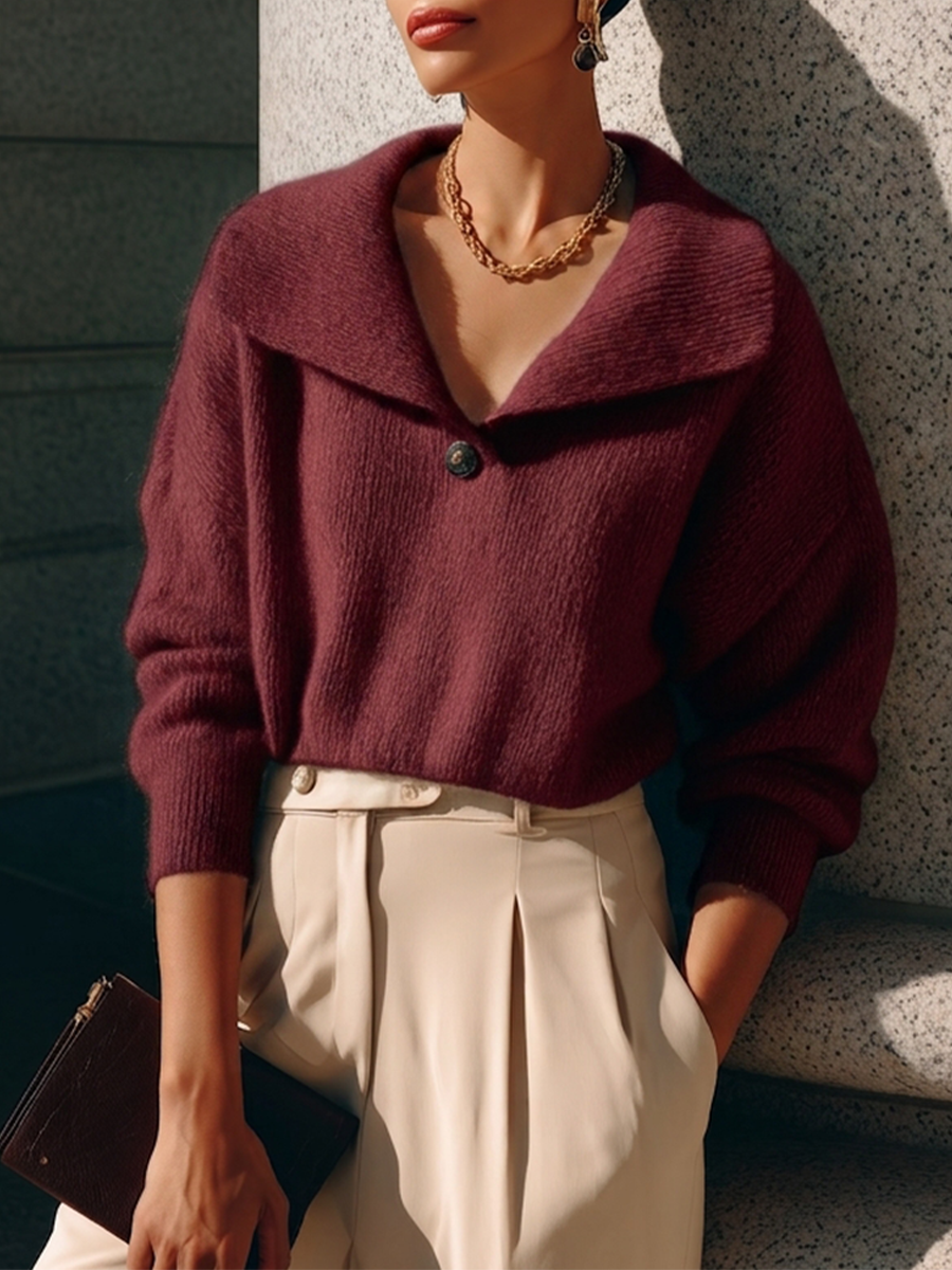 Jersey Alessandra — Cuello Solapa