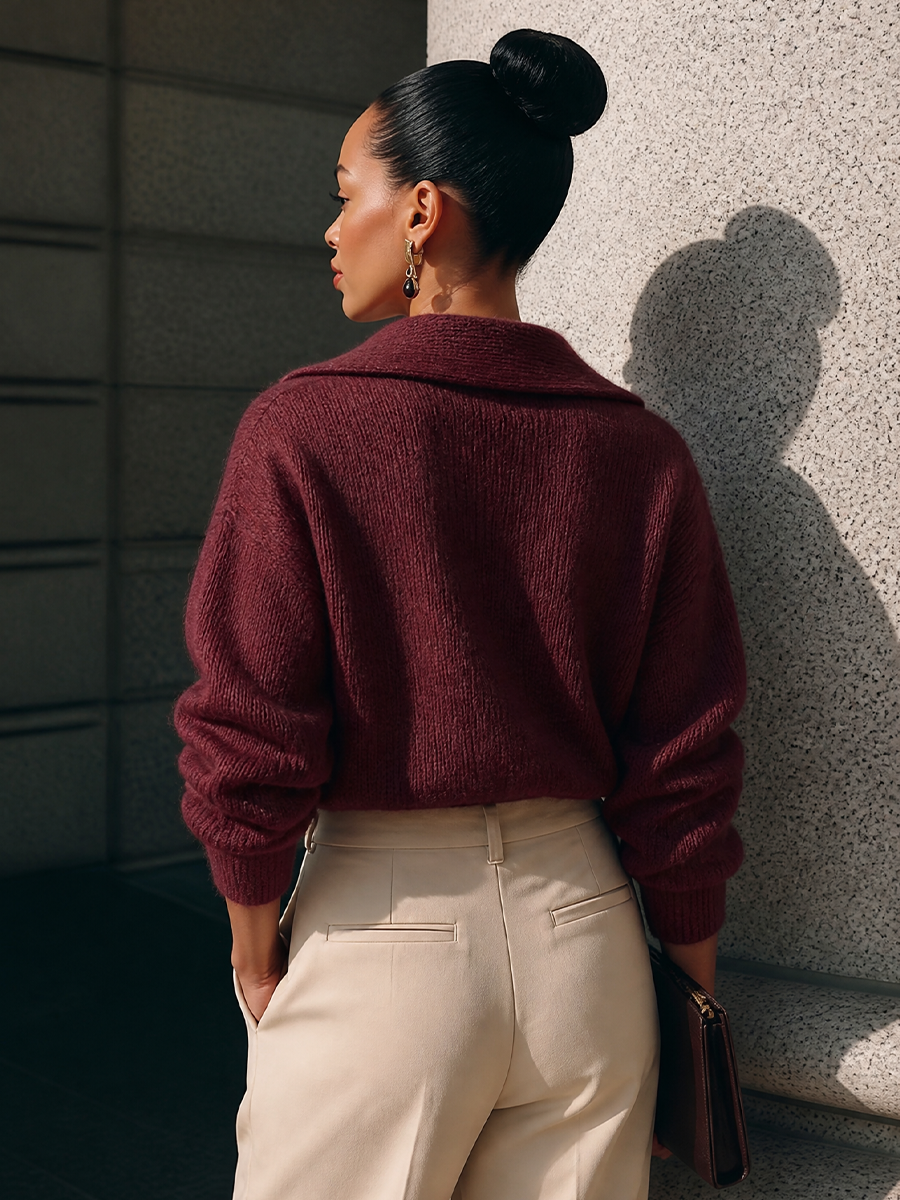 Jersey Alessandra — Cuello Solapa