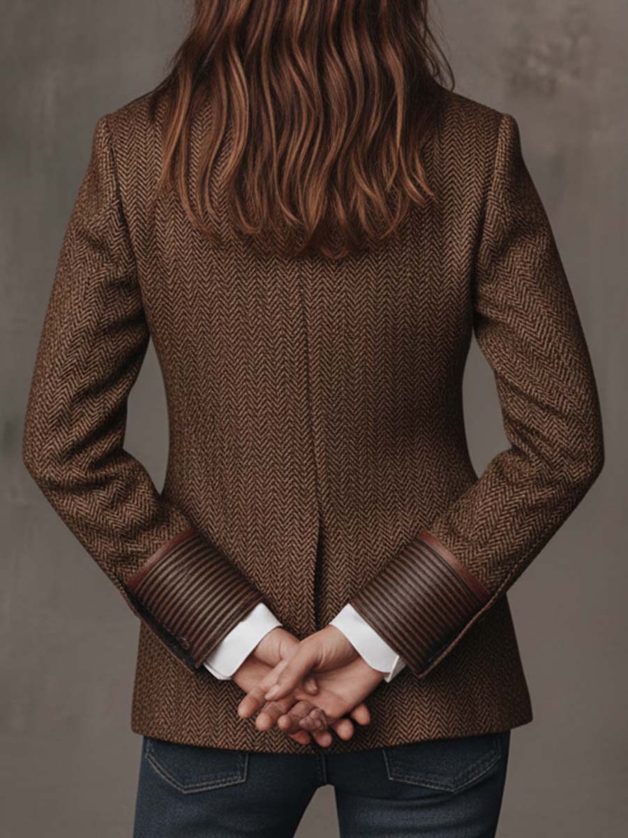 Blazer Candela — Espiga con Paneles Estampados