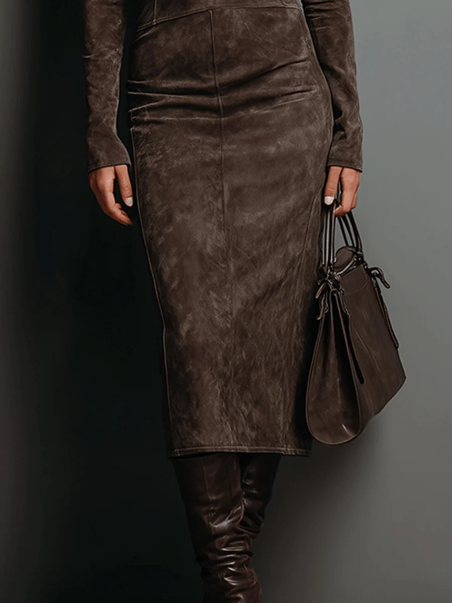 Vestido Fiorella — Midi de Cuello Alto