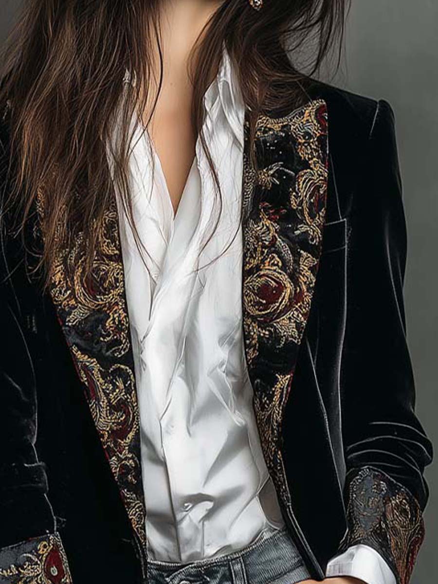 Blazer Leonor — Barroco Negro