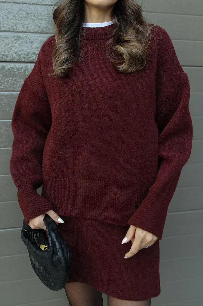 Conjunto Beatriz — Jersey y Falda de Punto