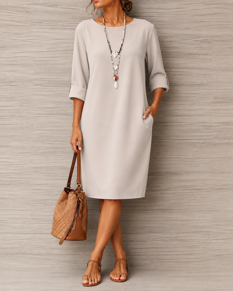Vestido Celia — Midi Fluido que Favorece