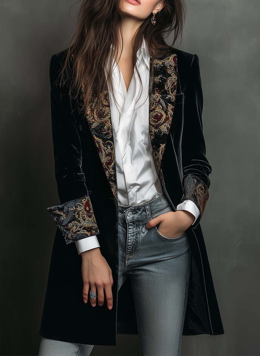 Blazer Leonor — Barroco Negro