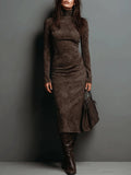 Vestido Fiorella — Midi de Cuello Alto