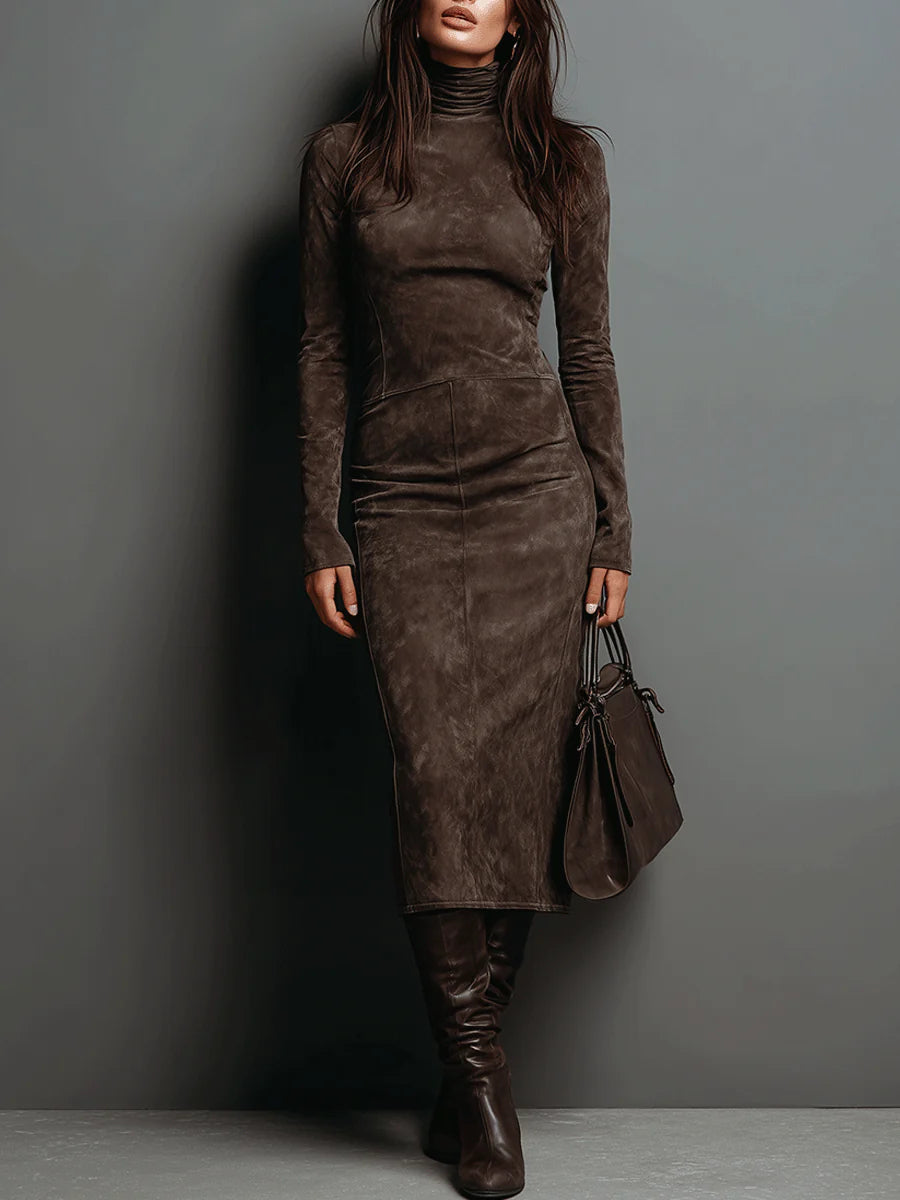 Vestido Fiorella — Midi de Cuello Alto