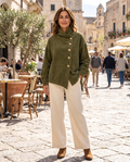 Top Lucilla — Pana con Botones en Diagonal