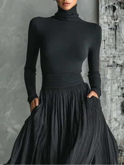Conjunto Luna — Top de Cuello Alto y Falda Larga