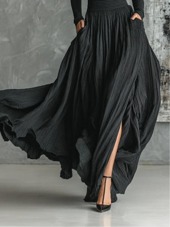 Conjunto Luna — Top de Cuello Alto y Falda Larga