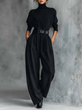 Conjunto Ida — Negro con Pantalón Ancho