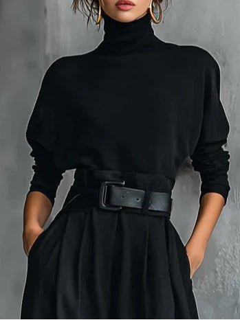 Conjunto Ida — Negro con Pantalón Ancho