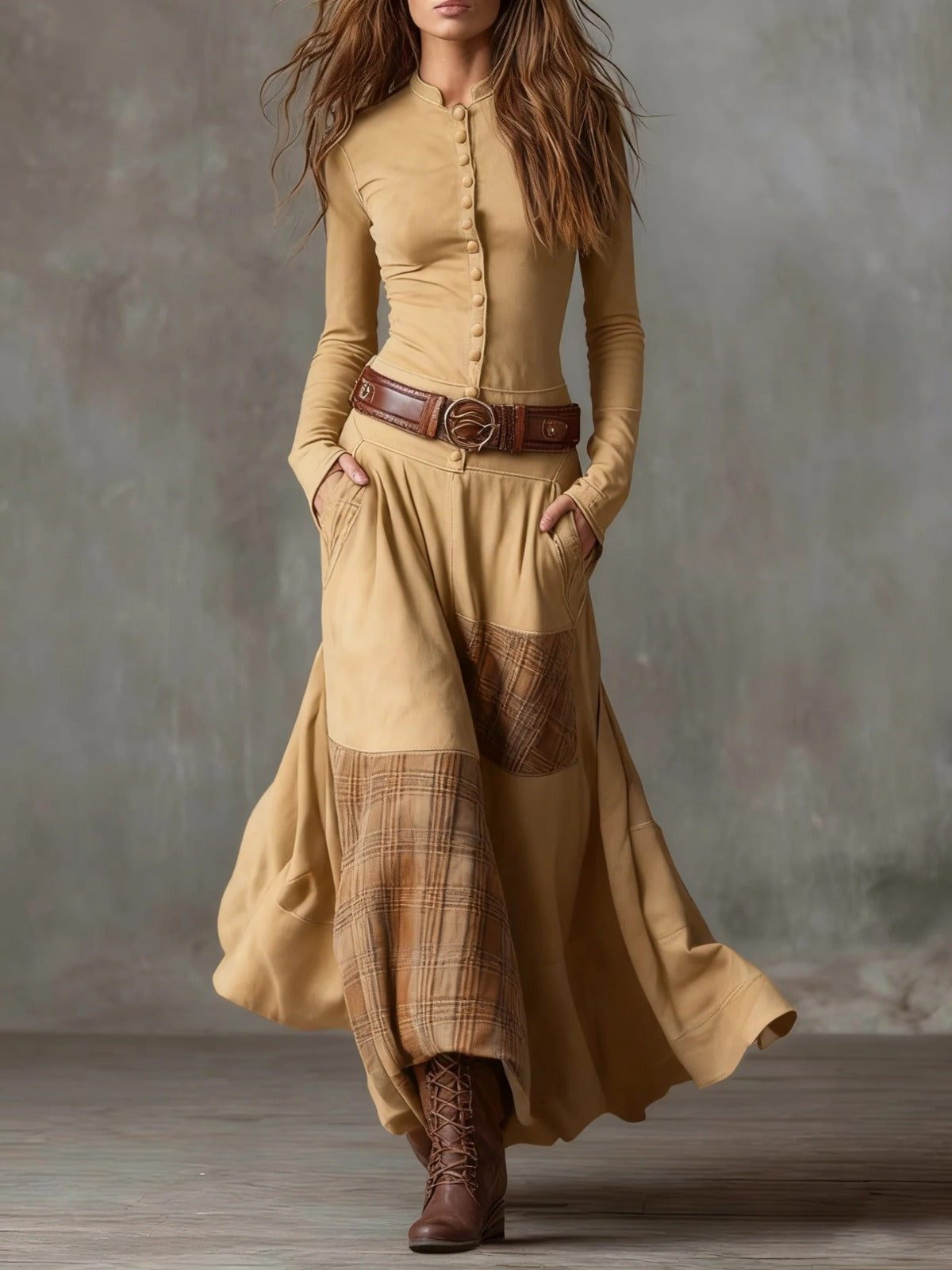 Vestido Livia — Maxi Bohemio con Cinturón