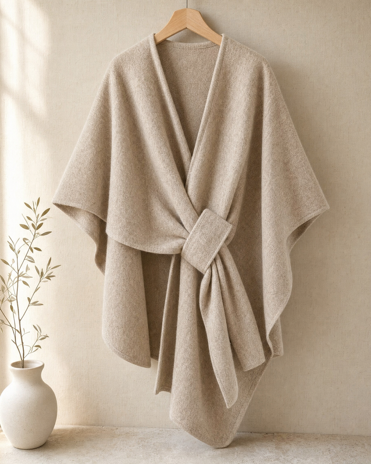 Poncho Elena Beige