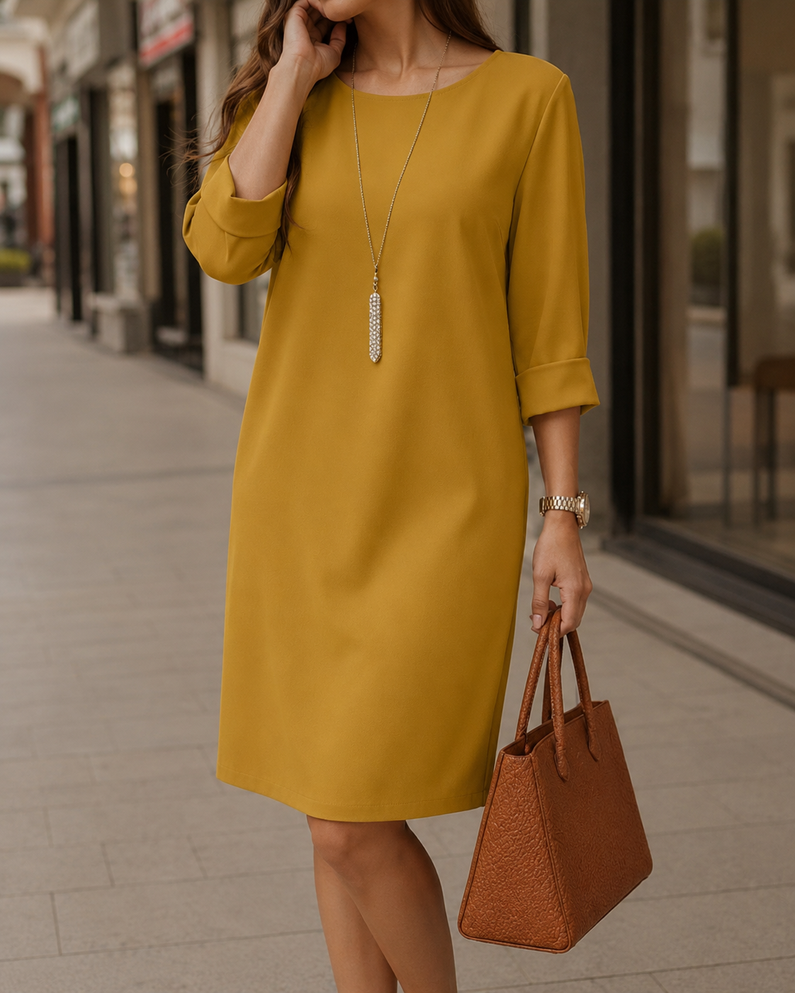 Vestido Celia — Midi Fluido que Favorece