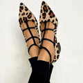 Zapato Costanza — Tacón con Tira de Leopardo