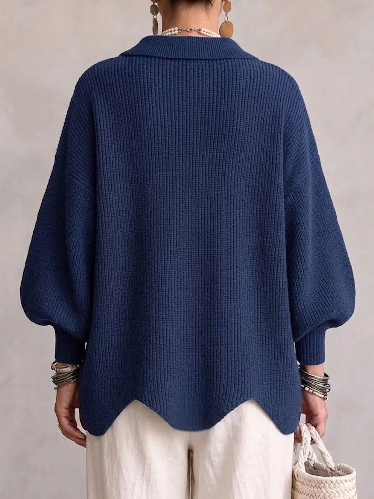 Cárdigan Mercedes — Oversize con Cuello